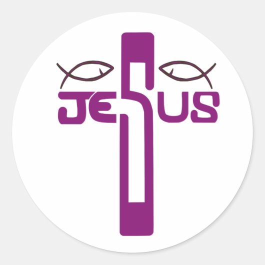 Pasen Zondag Jezus Opstanding Ronde Sticker (Voorkant)