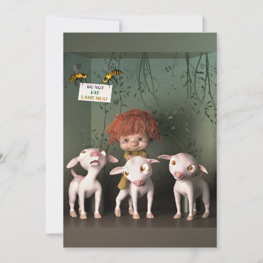 Pasen zonder lam - Versie 1 Feestdagenkaart (Voorkant)