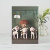 Pasen zonder lam - Versie 1 Feestdagenkaart (Staand voorkant)