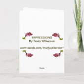 PASEN - ZOON EN ZIJN GEZIN - LILACS FEESTDAGEN KAART (Achterkant)