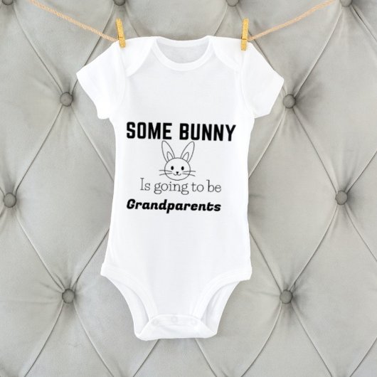 Pasen zwangerschapsaankondiging, somebunny gaat romper