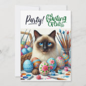 Pasenfeest voor kattenliefhebbers kaart (Voorkant)