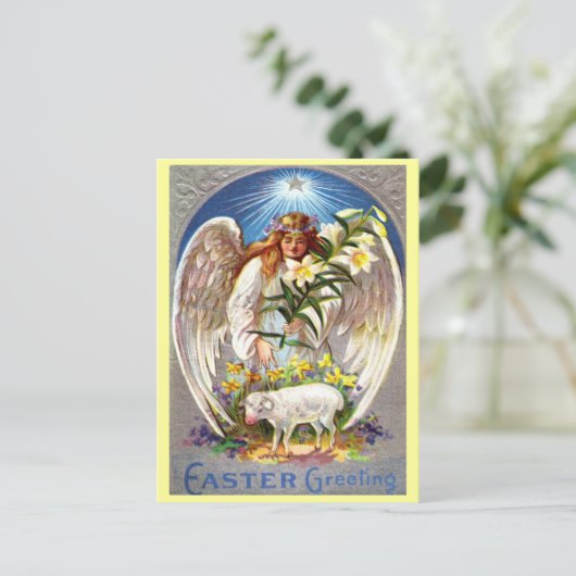 Pasengel en Lamb Feestdagenkaart (Staand voorkant)