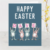 Pasenkaart met naam van 4 letters kaart (Gele Bloem)