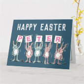 Pasenkaart met naam van 5 letters kaart (Gele Bloem)