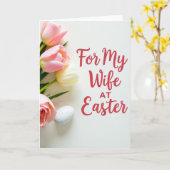 Pasenkaart voor mijn vrouw kaart (Gele Bloem)