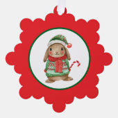 Pasenkonijn Ornament Kaart (Voorkant)