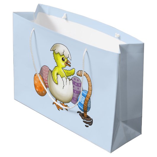 Pasenkuiken uitgekomen groot cadeauzakje (Achterkant Gekanteld)
