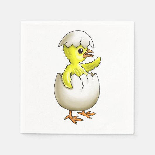 Pasenkuiken uitgekomen servet (Voorkant)