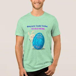 Pasenwens voor echte eieren pastel lichtgroen Tri-Blend shirt