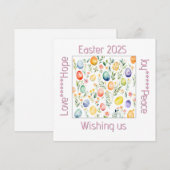 Pasenwensen  feestdagenkaart (Voorkant / Achterkant)