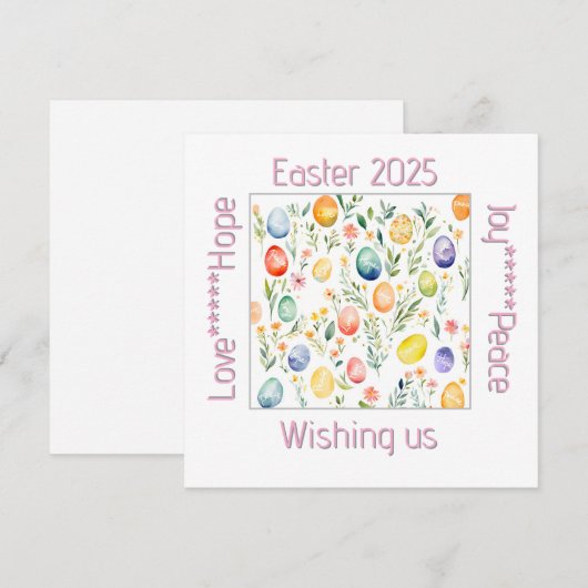 Pasenwensen feestdagenkaart (Voorkant / Achterkant)