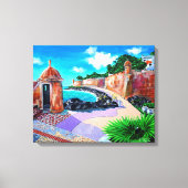 Paseo de la Princesa, SJ Puerto Rico - Canvas Afdruk (Voorkant)