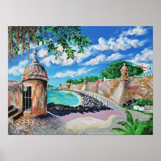 Paseo del Morro, Old San Juan, Puerto Rico Poster (Voorkant)
