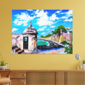Paseo del Morro, Oude San Juan, Puerto Rico Canvas (Insitu (Woonkamer))