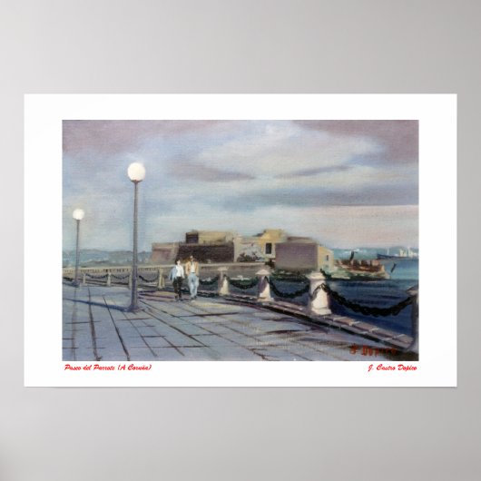 Paseo del Parrote (A Coruña) Poster (Voorkant)