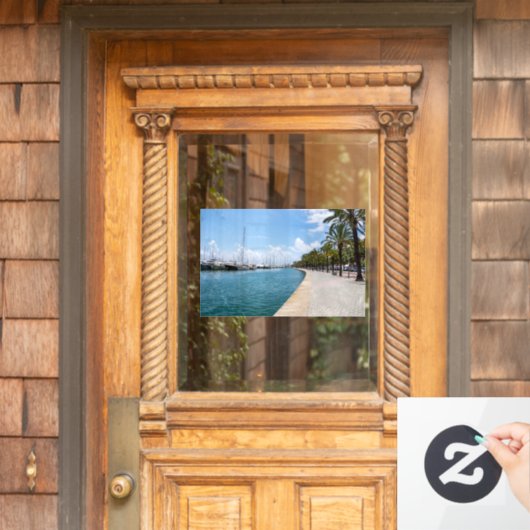 Paseo maritimo - Palma de Mallorca, Spanje Raamsticker (Huis Deur)