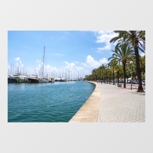 Paseo maritimo - Palma de Mallorca, Spanje Raamsticker (Vel)