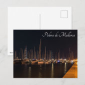 Paseo maritimo 's nachts - Palma de Mallorca Briefkaart (Voorkant / Achterkant)
