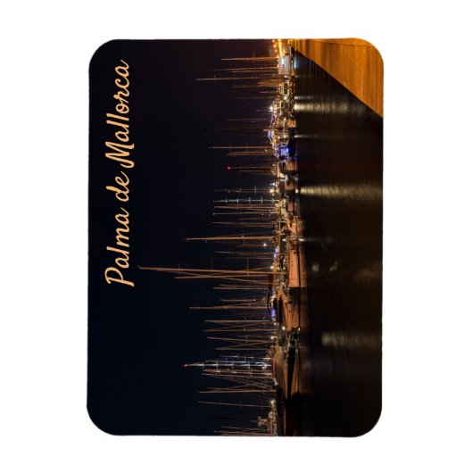 Paseo maritimo 's nachts - Palma de Mallorca Magneet (Verticaal)