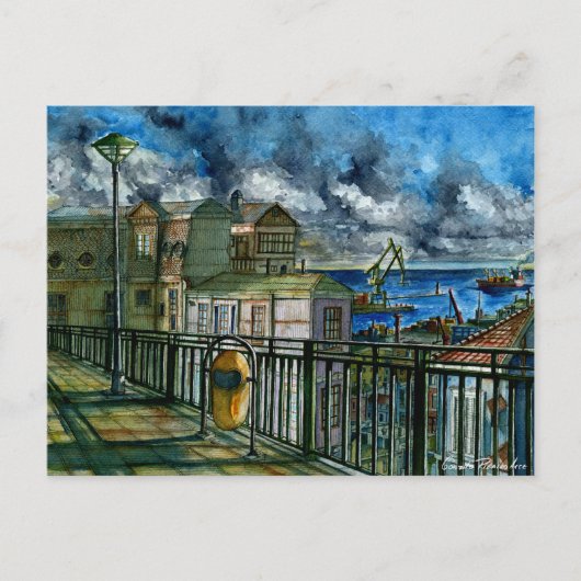 Paseo Mirador de Valparaíso  Briefkaart (Voorkant)