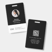 Pasfoto ID-badge voor medisch personeel Badge (Voor- en achterkant)