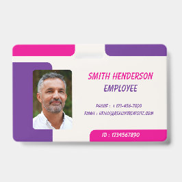 Pasfoto ID-badge voor werknemers Badge