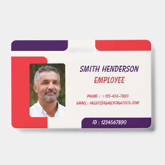 Pasfoto ID-badge voor werknemers Badge