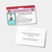 Pasfoto ID Identificatie Aangepaste Kaart Badge (Voor- en achterkant)