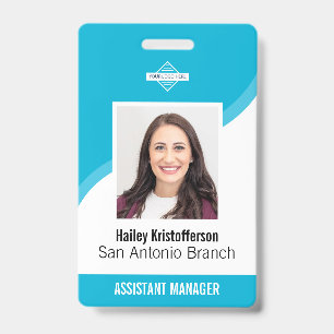 Pasfoto Identificatiekaart met Naam en Logo voor Z Badge