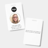 Pasfoto Schoon Professioneel Naam Badge (Voor- en achterkant)