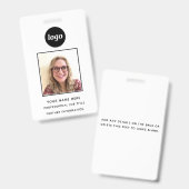 Pasfoto Schoon Professioneel Naam Badge (Voor- en achterkant)