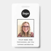 Pasfoto Schoon Professioneel Naam Badge (Voorzijde)