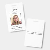 Pasfoto Schoon Professioneel Naam Badge (Voor- en achterkant)