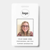 Pasfoto Schoon Professioneel Naam Badge (Voorzijde)