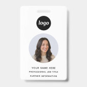 Pasfoto Schoon Professioneel Naam Badge (Voorzijde)