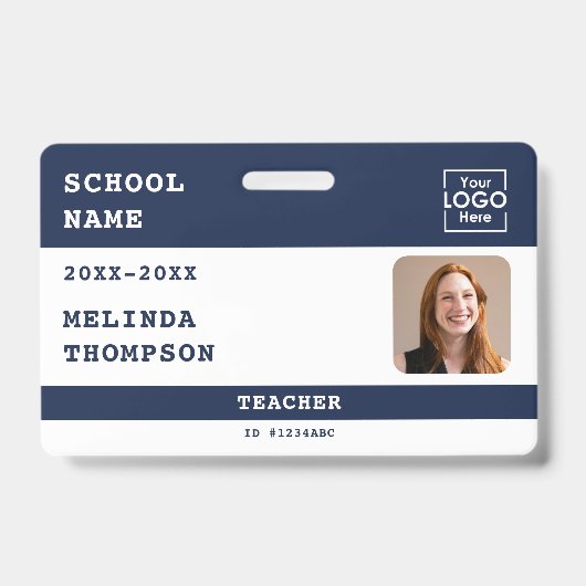 Pasfoto sjabloon voor aangepaste identificatiekaar badge (Voorzijde)