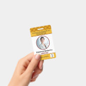 Pasfoto Werknemer ID Met Aangepaste Logo Bar Code Badge (Handheld)
