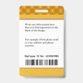 Pasfoto Werknemer ID Met Aangepaste Logo Bar Code Badge (Achterkant)