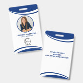 Pasfoto Werknemer Logo Naambadge Badge (Voor- en achterkant)