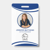 Pasfoto Werknemer Logo Naambadge Badge (Voorzijde)