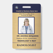 Pasfoto Werknemers Logo Barcodenaam Badge (Voorzijde)