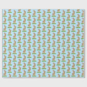 Pasgebak en eieren op blauw cadeaupapier (Vlak)