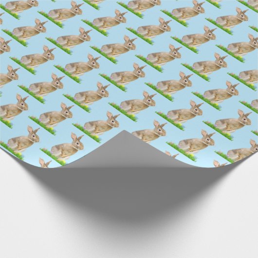 Pasgebak en eieren op blauw cadeaupapier (Hoek)