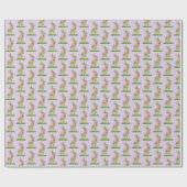 Pasgebak en eitjes op Paars Cadeaupapier (Vlak)