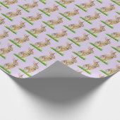 Pasgebak en eitjes op Paars Cadeaupapier (Hoek)