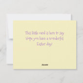 Pasgebak en gekleurde eitjes Kaart voor kinderen (Achterkant)