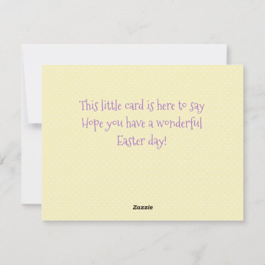 Pasgebak en gekleurde eitjes Kaart voor kinderen (Achterkant)