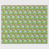 Pasgebak met gekleurde eieren cadeaupapier (Vlak)