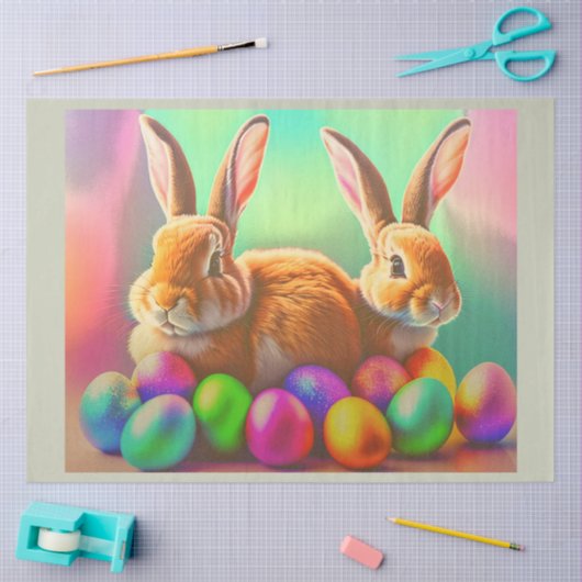 Pasgebaren en kleurrijk Collectie van eieren Tissuepapier (Craft)